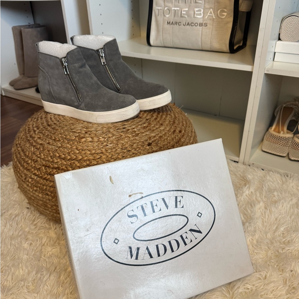 Steve Madden Charcoal Suede High-Tops